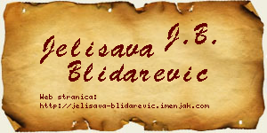 Jelisava Blidarević vizit kartica